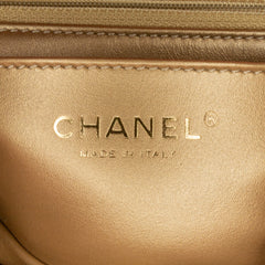 Mini Rectangular Lambskin Pearl Crush Flap