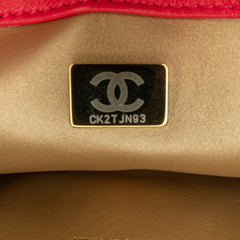 Mini Rectangular Lambskin Pearl Crush Flap