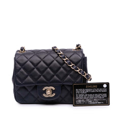 Mini Square Classic Lambskin Single Flap