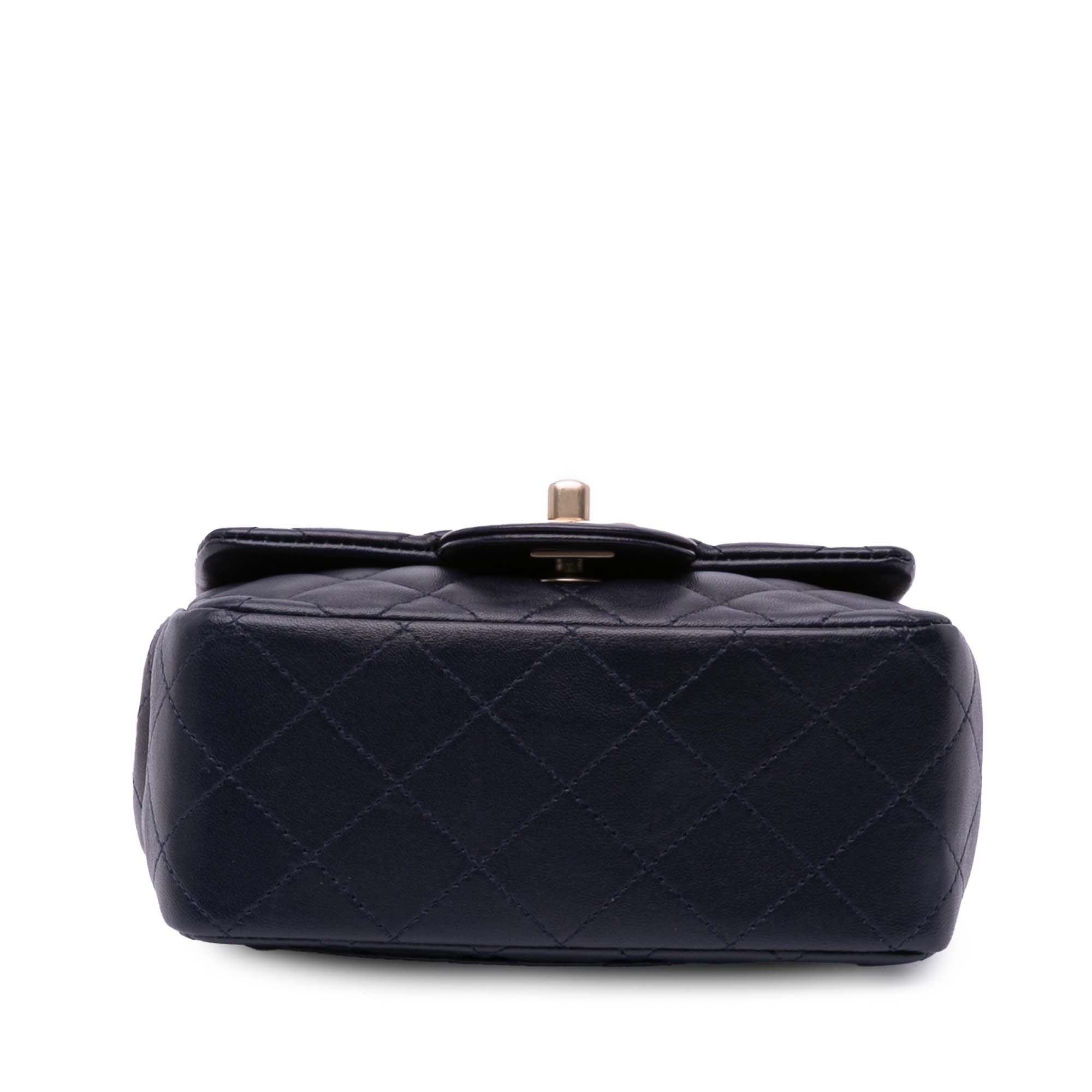 Mini Square Classic Lambskin Single Flap