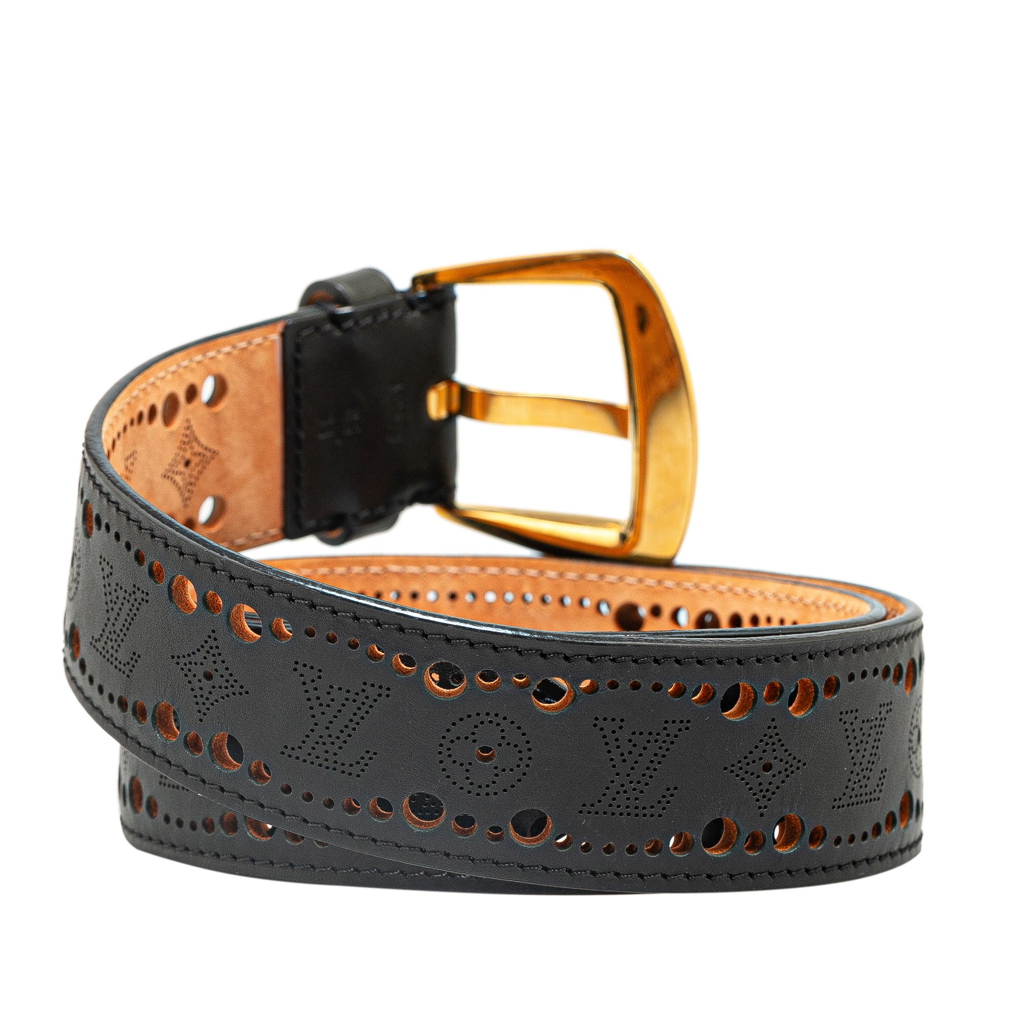 Monogram Mahina Perforated Phoenix Belt_2