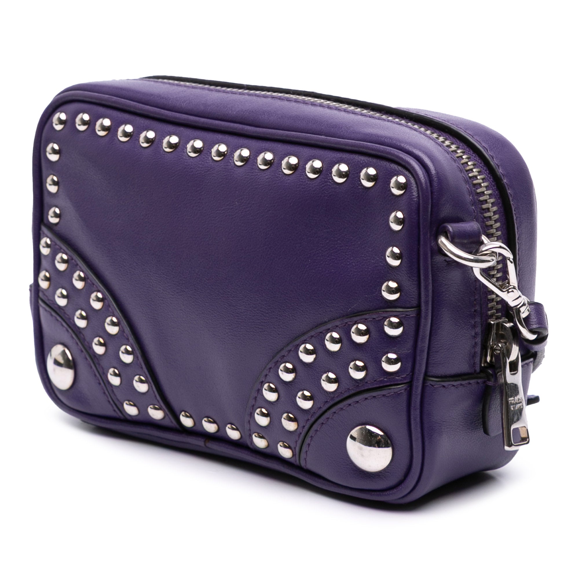 Mini Leather Studded Camera Bag