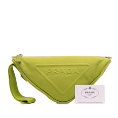 Canvas Canapa Triangle Logo Wristlet Clutch
