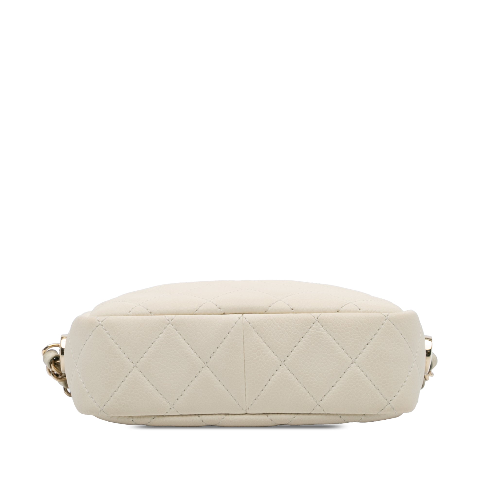 Small CC Flat Quilted Caviar Camera Bag