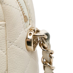 Small CC Flat Quilted Caviar Camera Bag