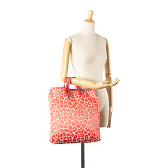 Leopard Print Canvas Shopper Tote