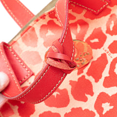 Leopard Print Canvas Shopper Tote