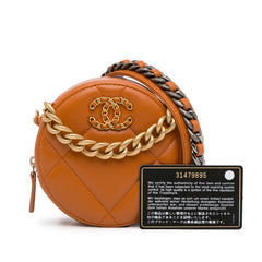Lambskin 19 Round Clutch with Chain