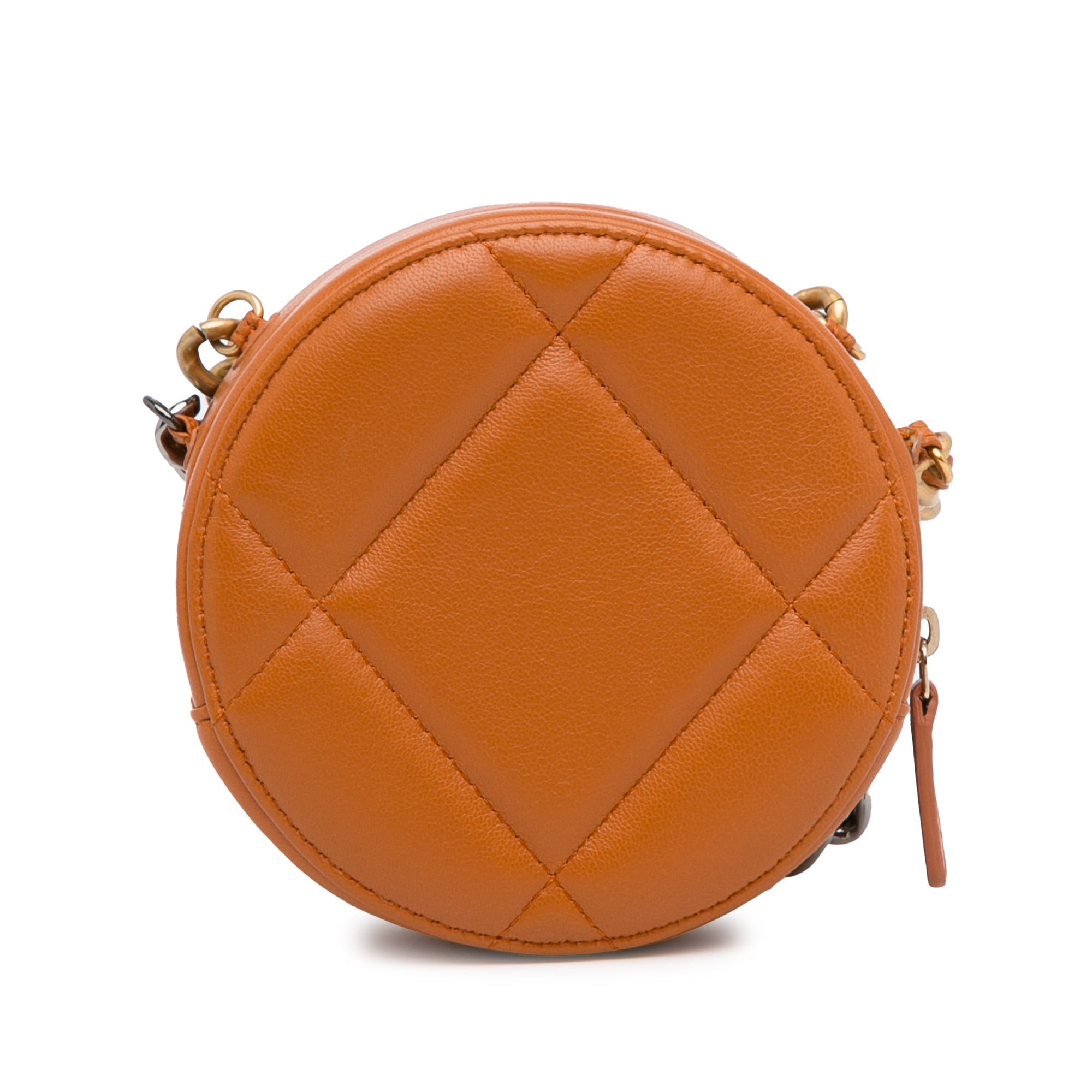 Lambskin 19 Round Clutch with Chain