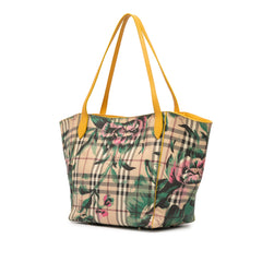 Small Haymarket Check Floral Print Coated Canvas Canterbury Tote