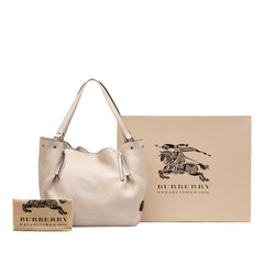 Medium Leather and House Check Canvas Maidstone Satchel