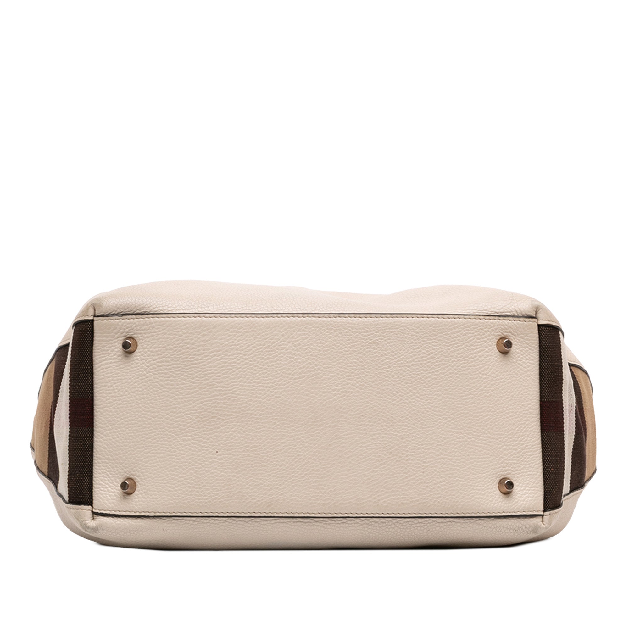 Medium Leather and House Check Canvas Maidstone Satchel