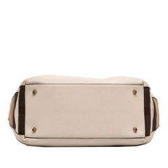 Medium Leather and House Check Canvas Maidstone Satchel