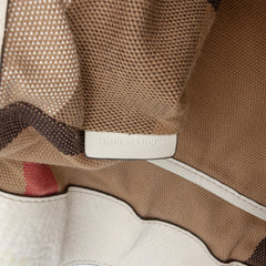 Medium Leather and House Check Canvas Maidstone Satchel