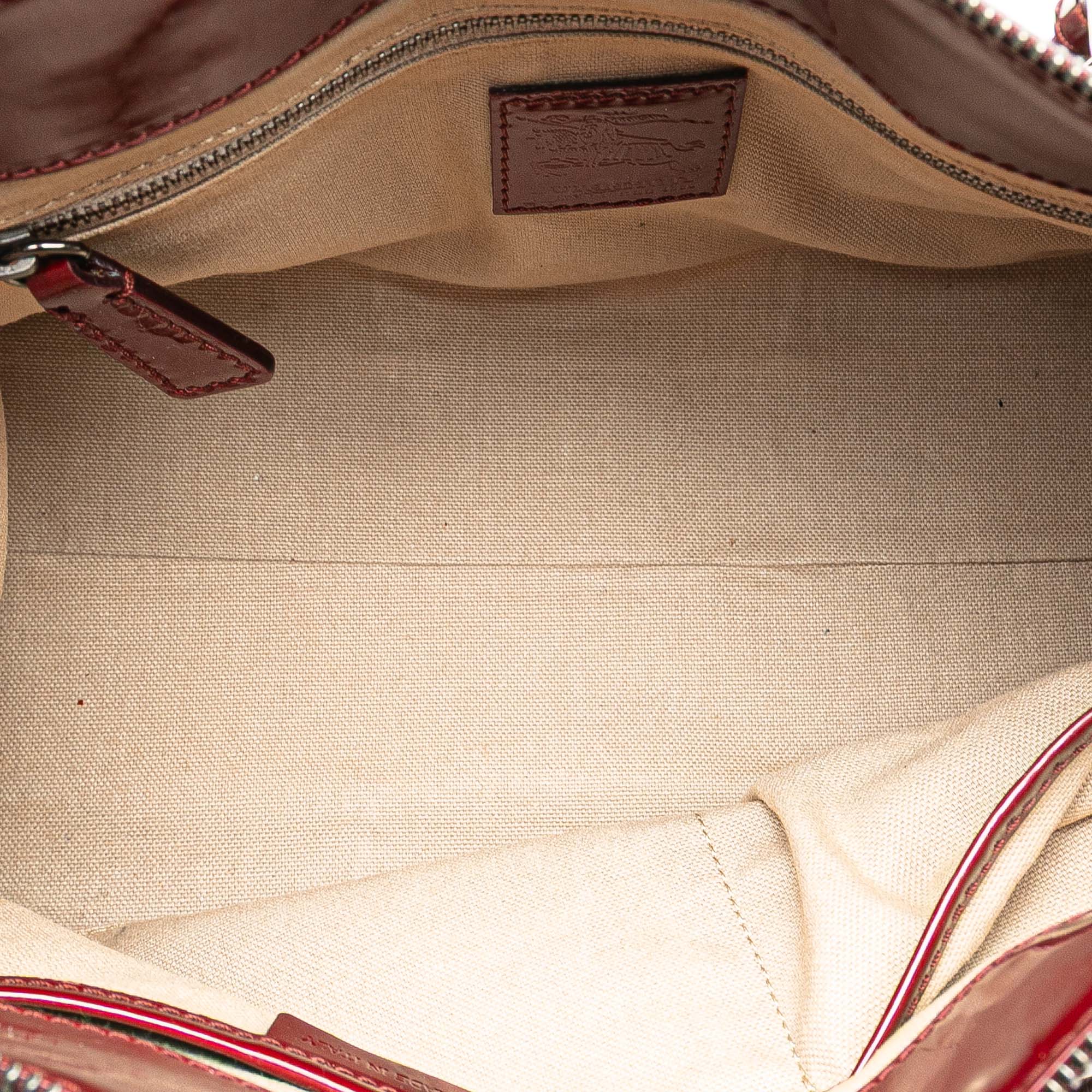 Nova Check Coated Canvas Hearts Pilgrim Satchel
