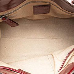 Nova Check Coated Canvas Hearts Pilgrim Satchel