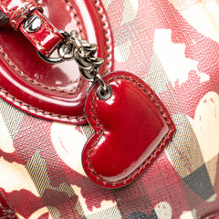Nova Check Coated Canvas Hearts Pilgrim Satchel