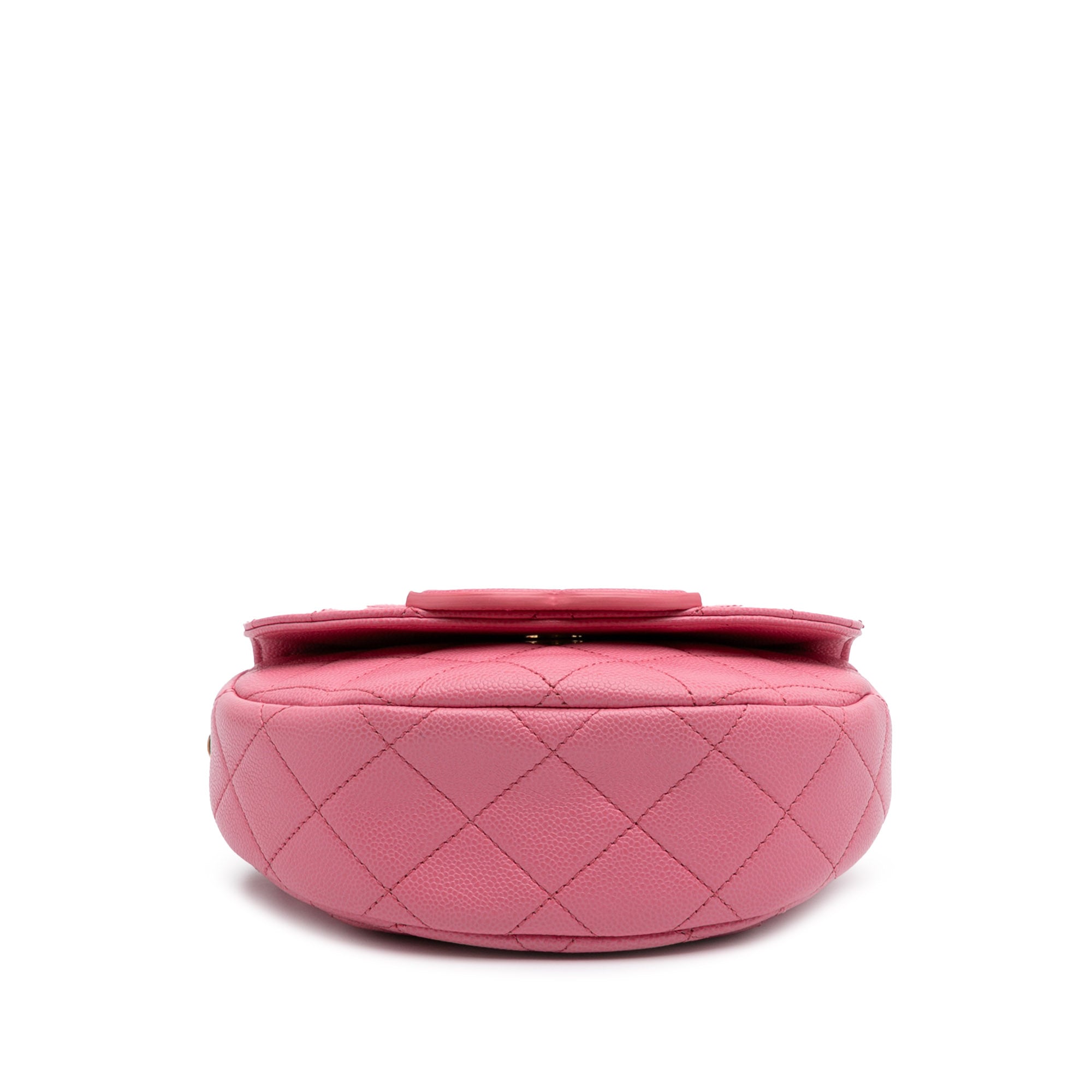 Mini CC Quilted Caviar Messenger Flap