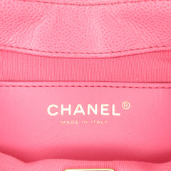 Mini CC Quilted Caviar Messenger Flap