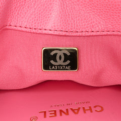 Mini CC Quilted Caviar Messenger Flap