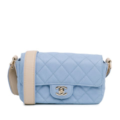 CC Quilted Caviar Single Flap