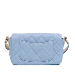 CC Quilted Caviar Single Flap