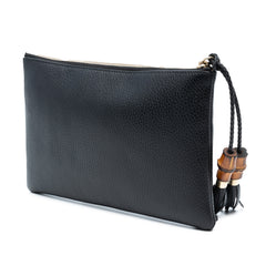 Calfskin Bamboo Clutch