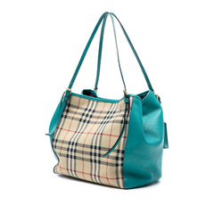Small Haymarket Check Canvas and Leather Canterbury Tote