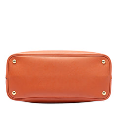 Medium Saffiano Cuir Double Satchel