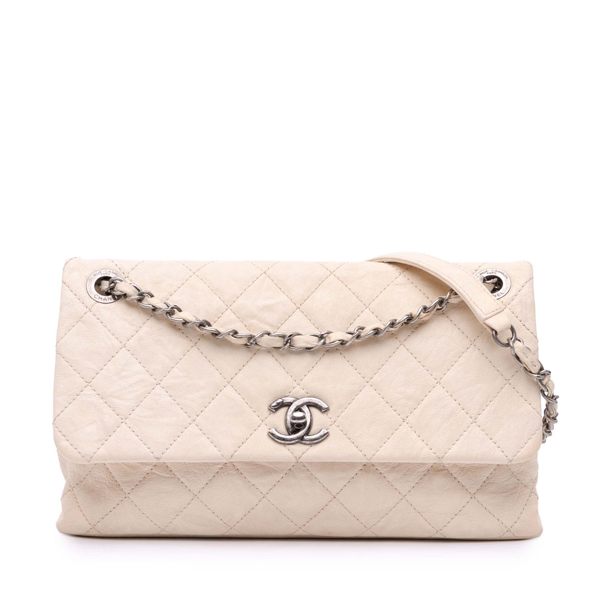 CC Quilted Aged Calfskin Flap