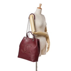 Large Calfskin Coco Eyelets Shopping Tote