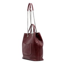 Large Calfskin Coco Eyelets Shopping Tote