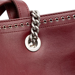 Large Calfskin Coco Eyelets Shopping Tote