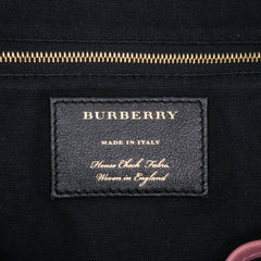Small Leather Trimmed House Check Canvas Bridle Orchard Satchel