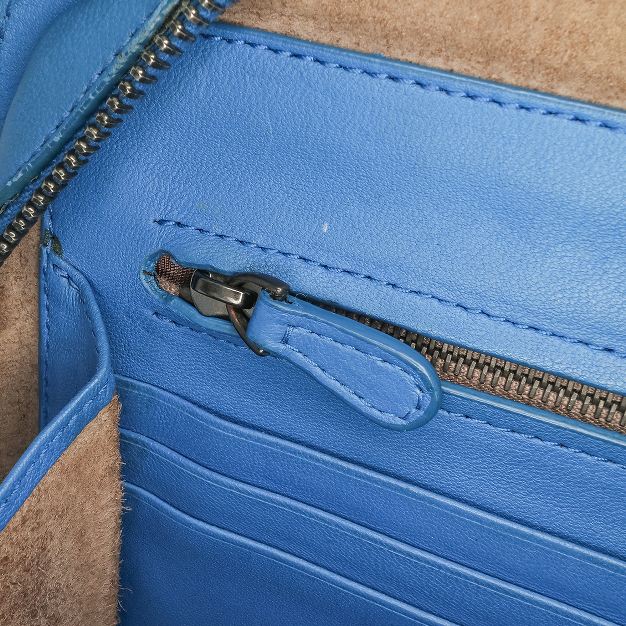 Nappa Intrecciato Zip Around Wallet On Chain