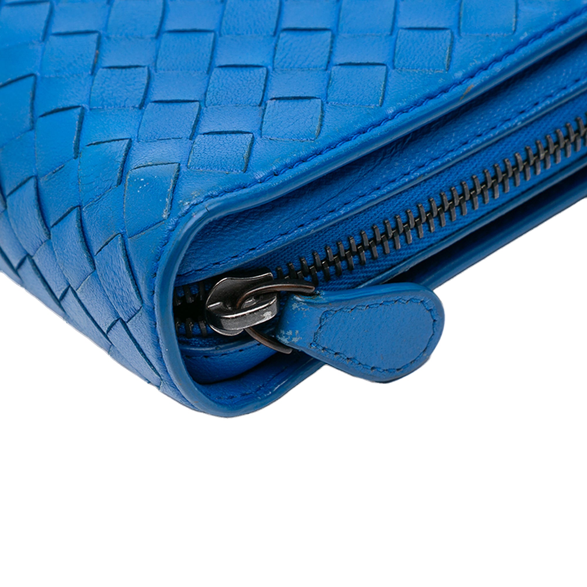 Nappa Intrecciato Zip Around Wallet On Chain