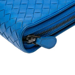 Nappa Intrecciato Zip Around Wallet On Chain