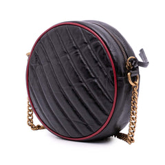 Mini GG Marmont Matelasse Leather Torchon Round Crossbody