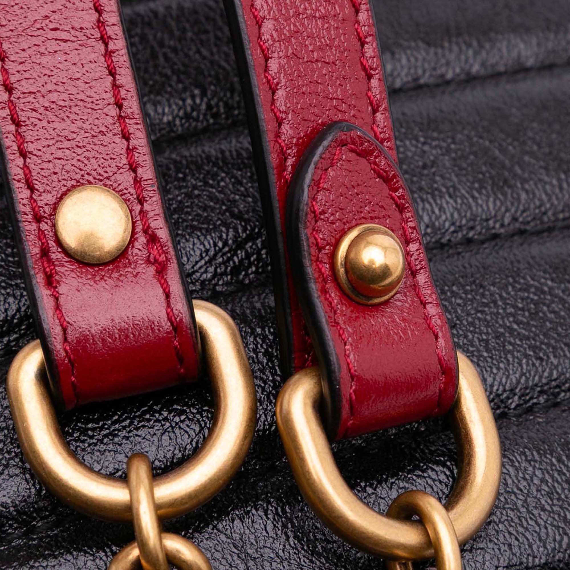 Mini GG Marmont Matelasse Leather Torchon Round Crossbody
