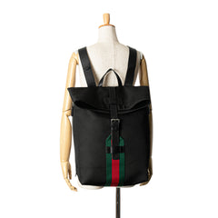 Canvas Techno Web Fold Over Backpack