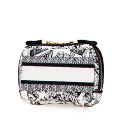 Canvas Embroidered Plan De Paris Cosmetic Pouch