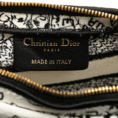 Canvas Embroidered Plan De Paris Cosmetic Pouch