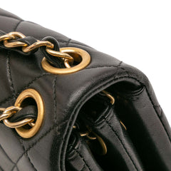 Quilted Lambskin Pagoda Accordion Flap