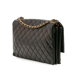 Quilted Lambskin Pagoda Accordion Flap