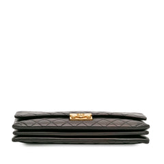 Quilted Lambskin Pagoda Accordion Flap