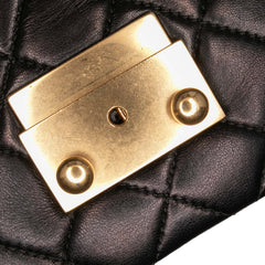 Quilted Lambskin Pagoda Accordion Flap