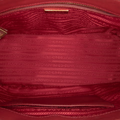Small Saffiano Lux Galleria Double Zip Satchel