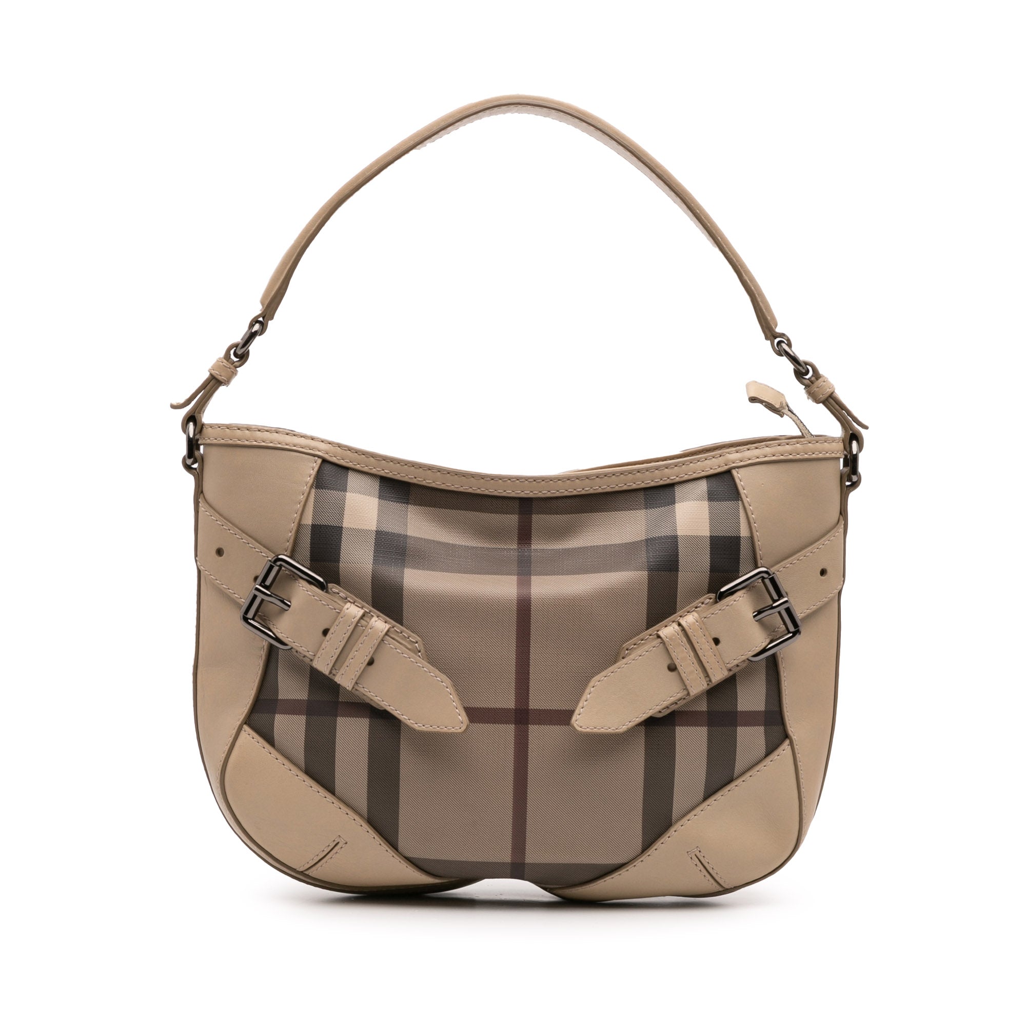 Smoke Check Coated Canvas and Leather Satchel