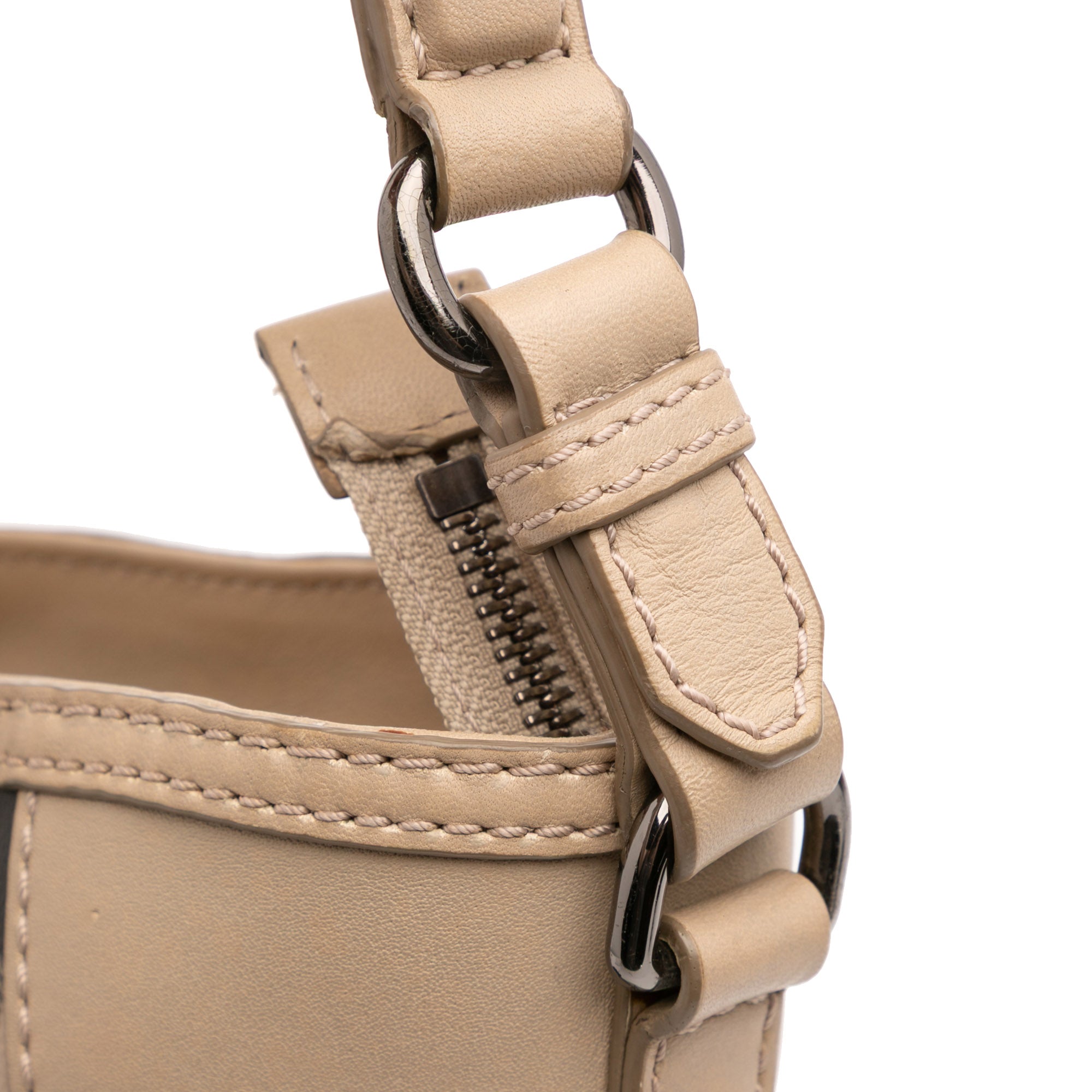 Smoke Check Coated Canvas and Leather Satchel