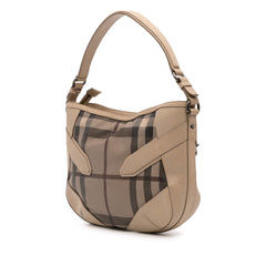 Smoke Check Coated Canvas and Leather Satchel